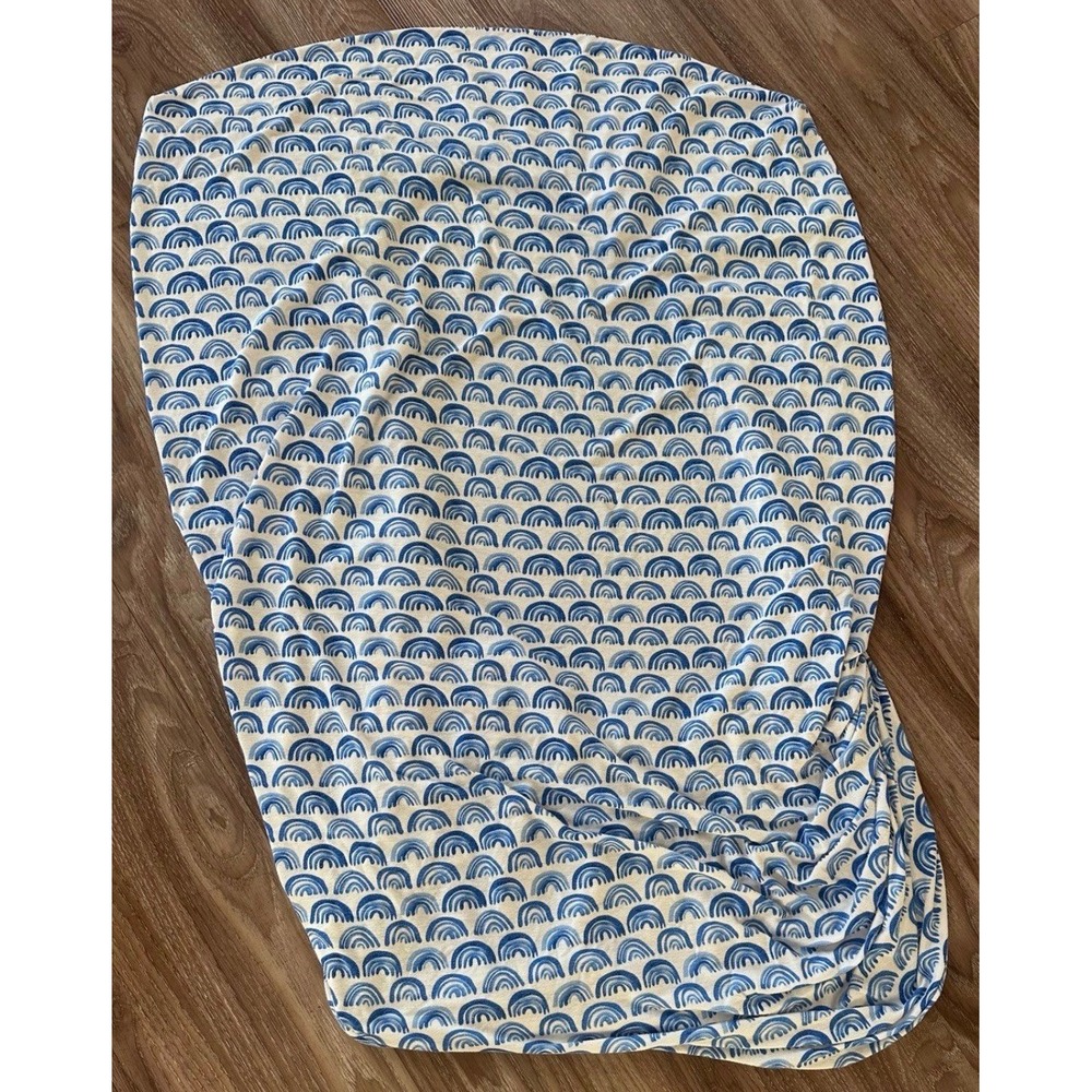 Little sleepies Blue Rainbow Crib sheet